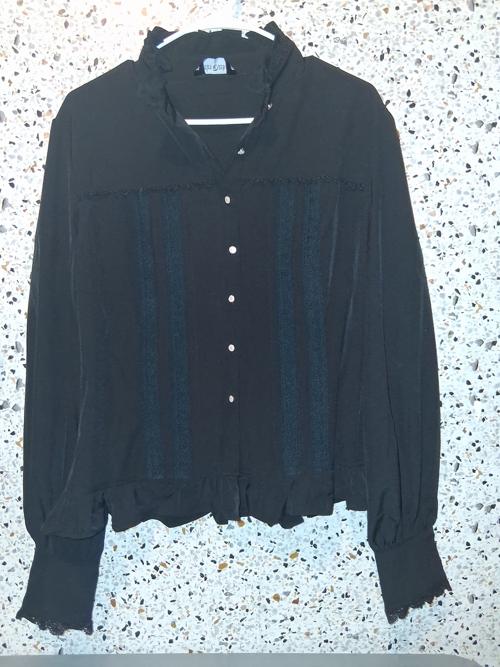 Scarlet Darkness Renaissance Blouse Black Size Large